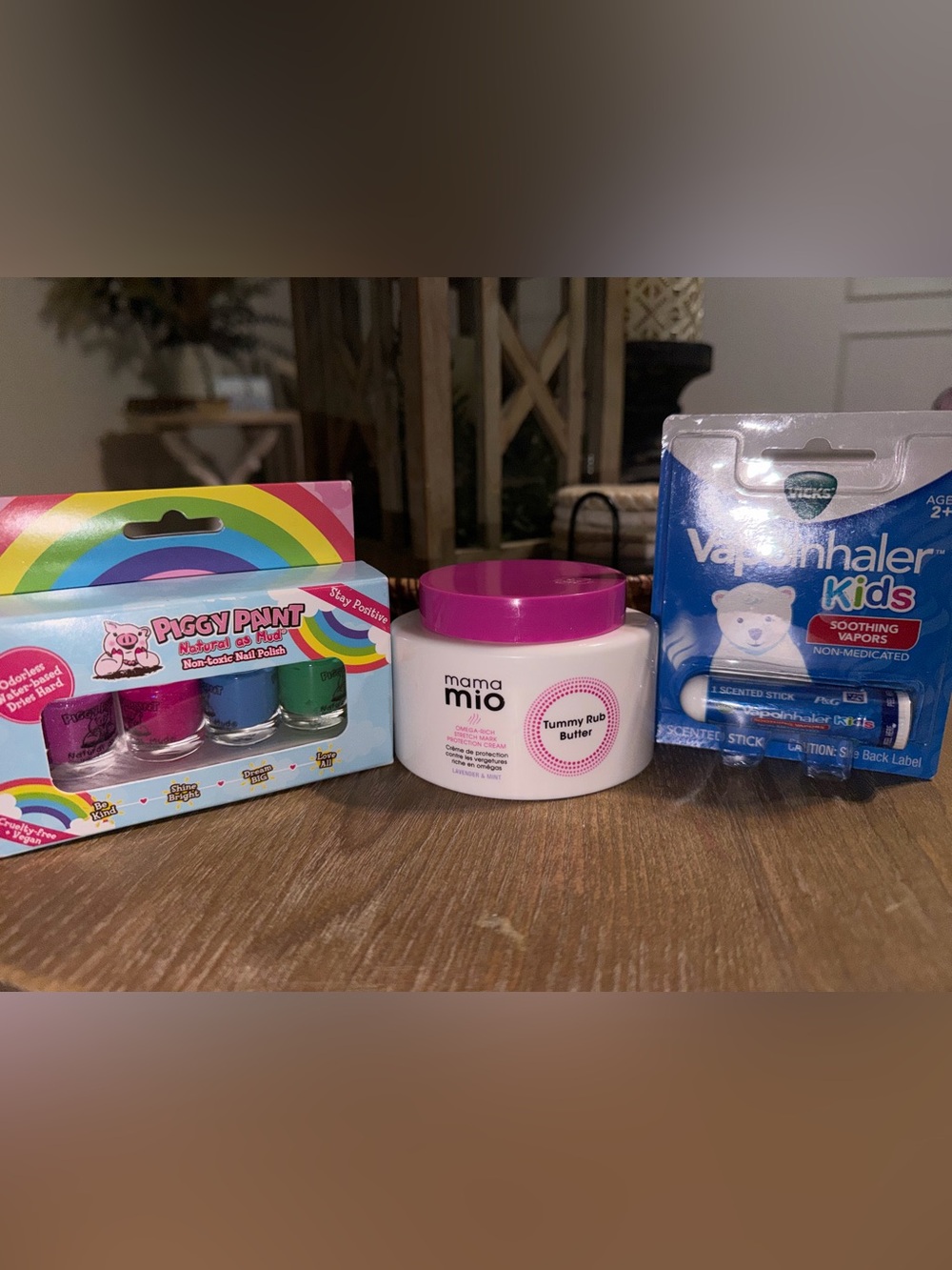 mama mio Tummy Rub Butter, Piggy Paint 4 pack, and Kids Vapor Inhaler! RV:$37!
